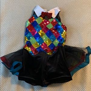 Girls rainbow Jazz costume